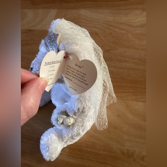 RARE VINTAGE Retired Set of two Ty Beanie Babies Bride and Groom 2002 - Picture 6 of 10